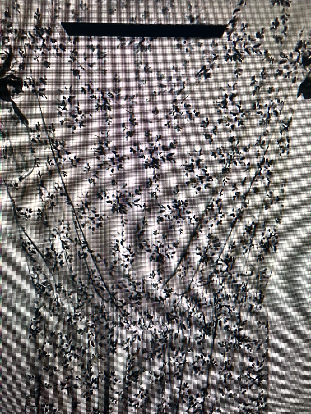 SJS Cream Blouse with Black Floral Print